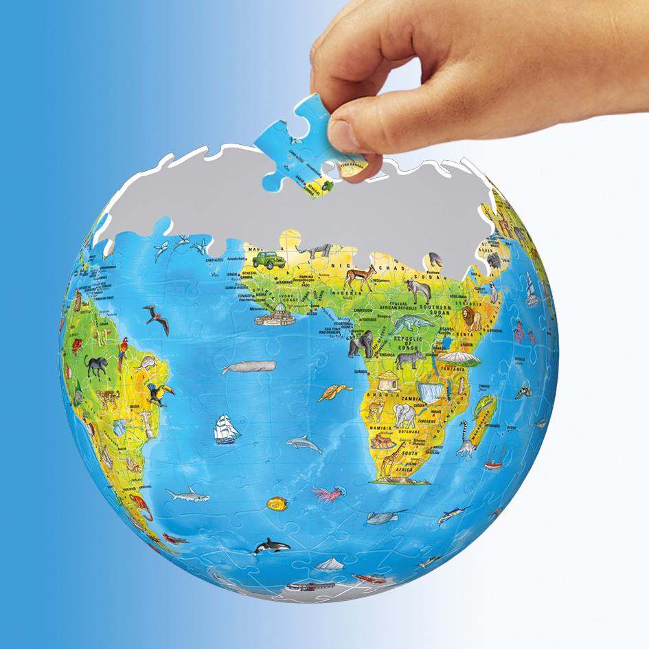 Ravensburger Children's World Globe, 180 Piece 3D Jigsaw Puzzle