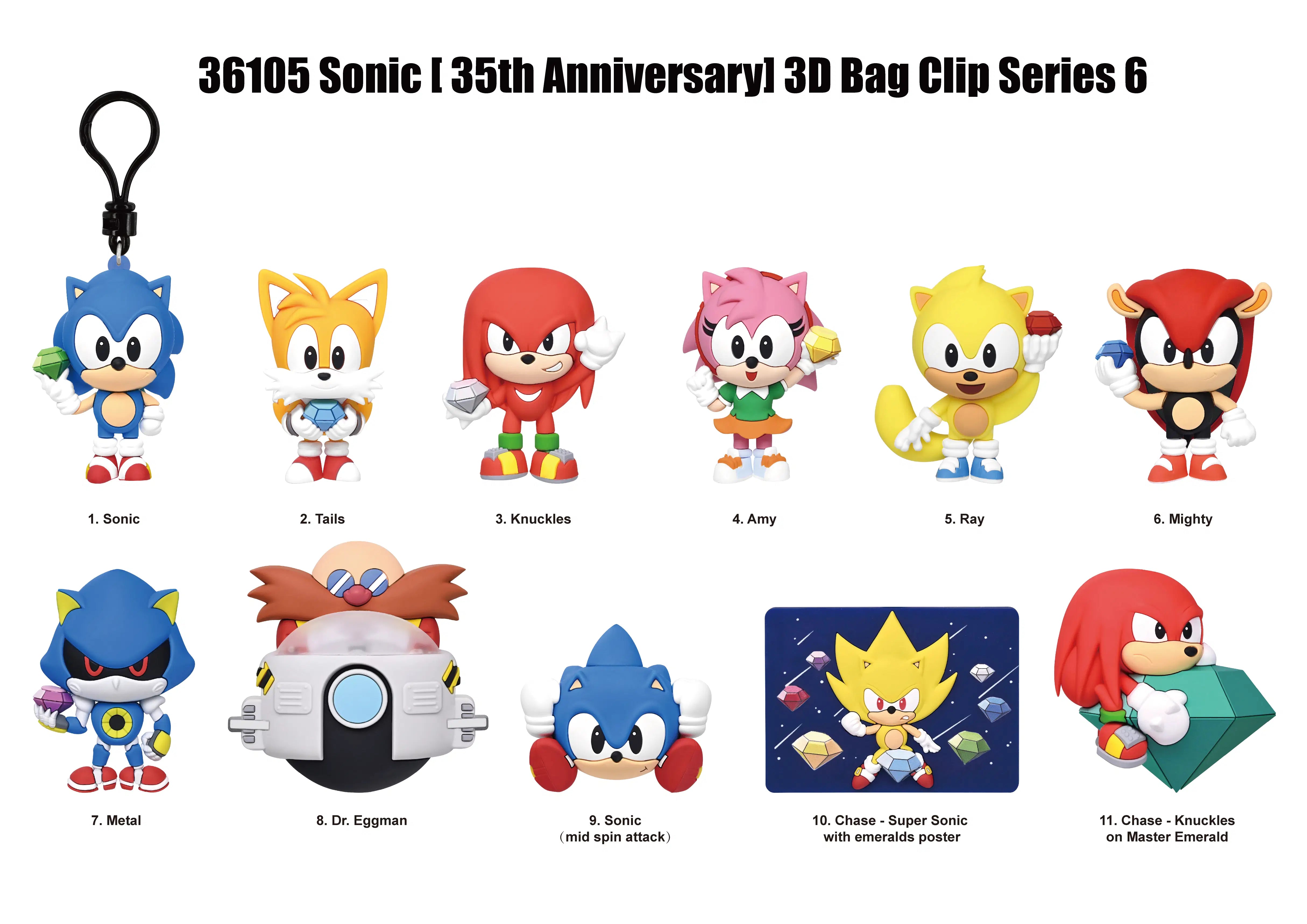 Sonic Series 6 Bag Clips Blind Bag Assortment
