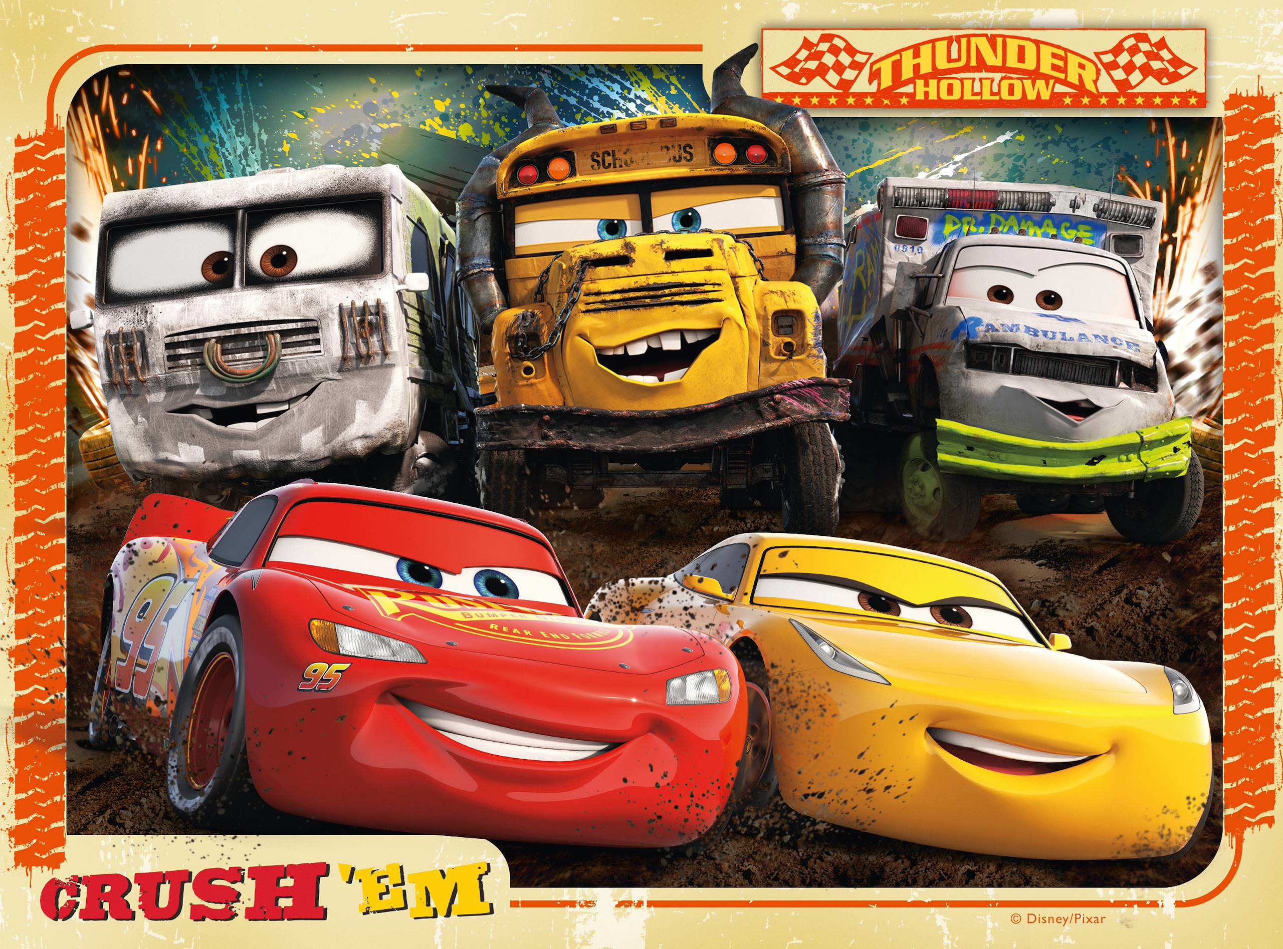 Ravensburger Disney Pixar Cars 3, 4 In A Box (12, 16, 20, 24 Piece) Jigsaw Puzzles