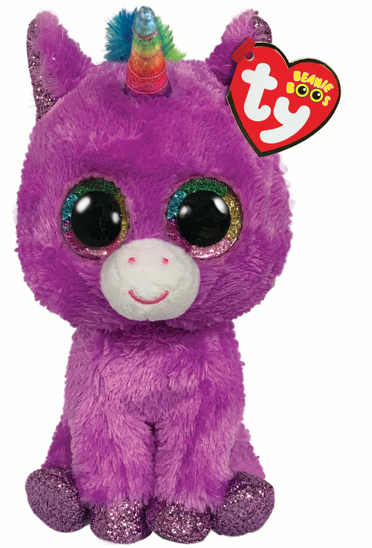 Ty Beanie Boo Rosette Purple Unicorn Regular