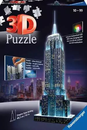 Empire State Building - Night Edition, 216Pc 3D Jigsaw Puzzle®