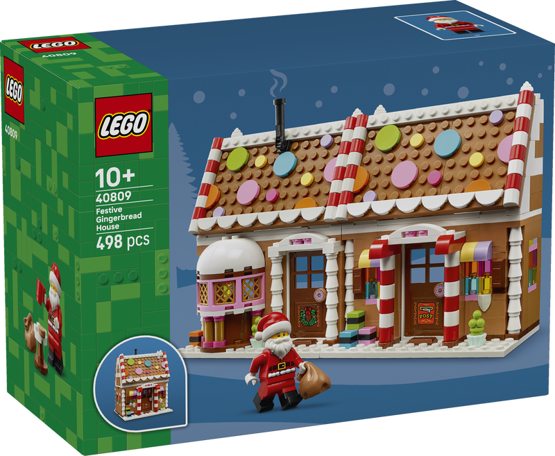 Lego® Festive Gingerbread House Christmas Toy For Kids 40809