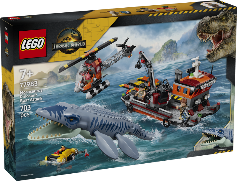 Lego® Jurassic World Mosasaurus Dinosaur Boat Attack Toy 77983
