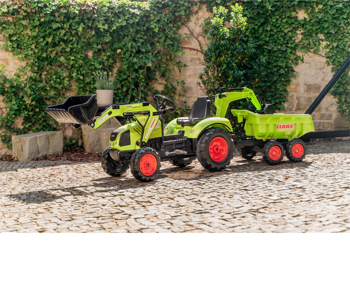 Claas Backhoe With Excavator And Maxi Tilt Trailer