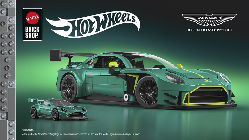 Mattel Brick Shop Hot Wheels Elite Series '24 Aston Martin Vantage Gt3 Building Set