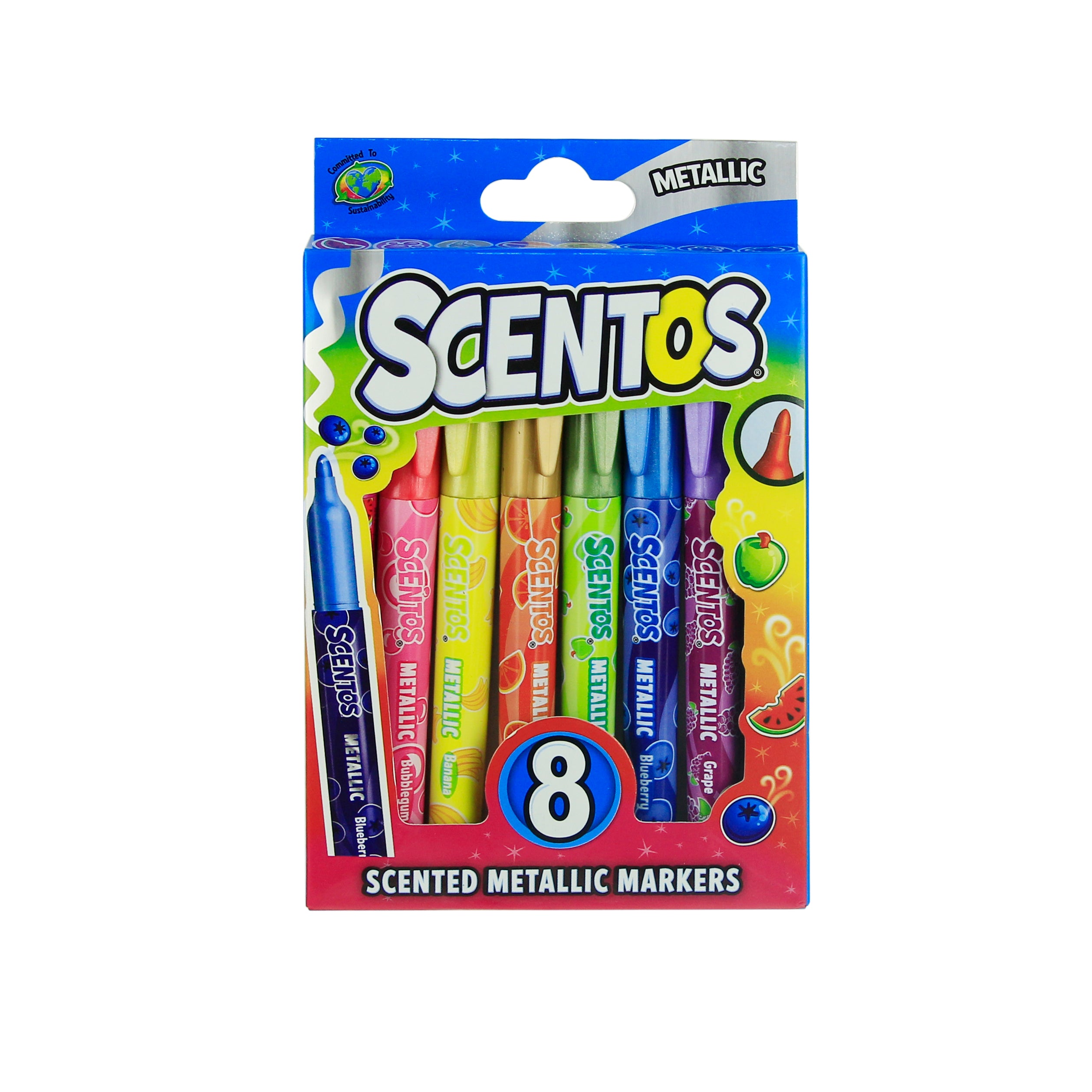 8 Scentos Metallic Markers