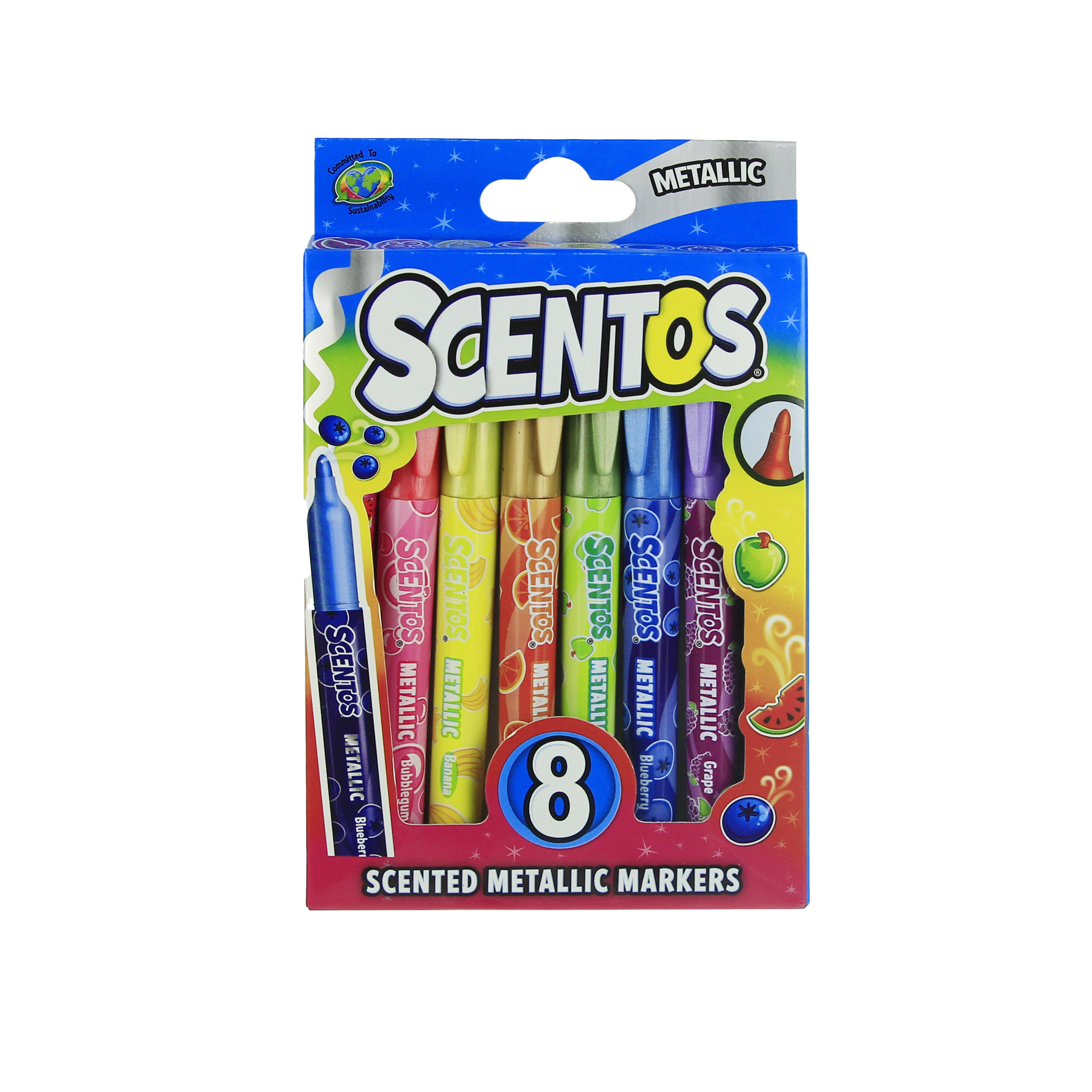 8 Scentos Metallic Markers