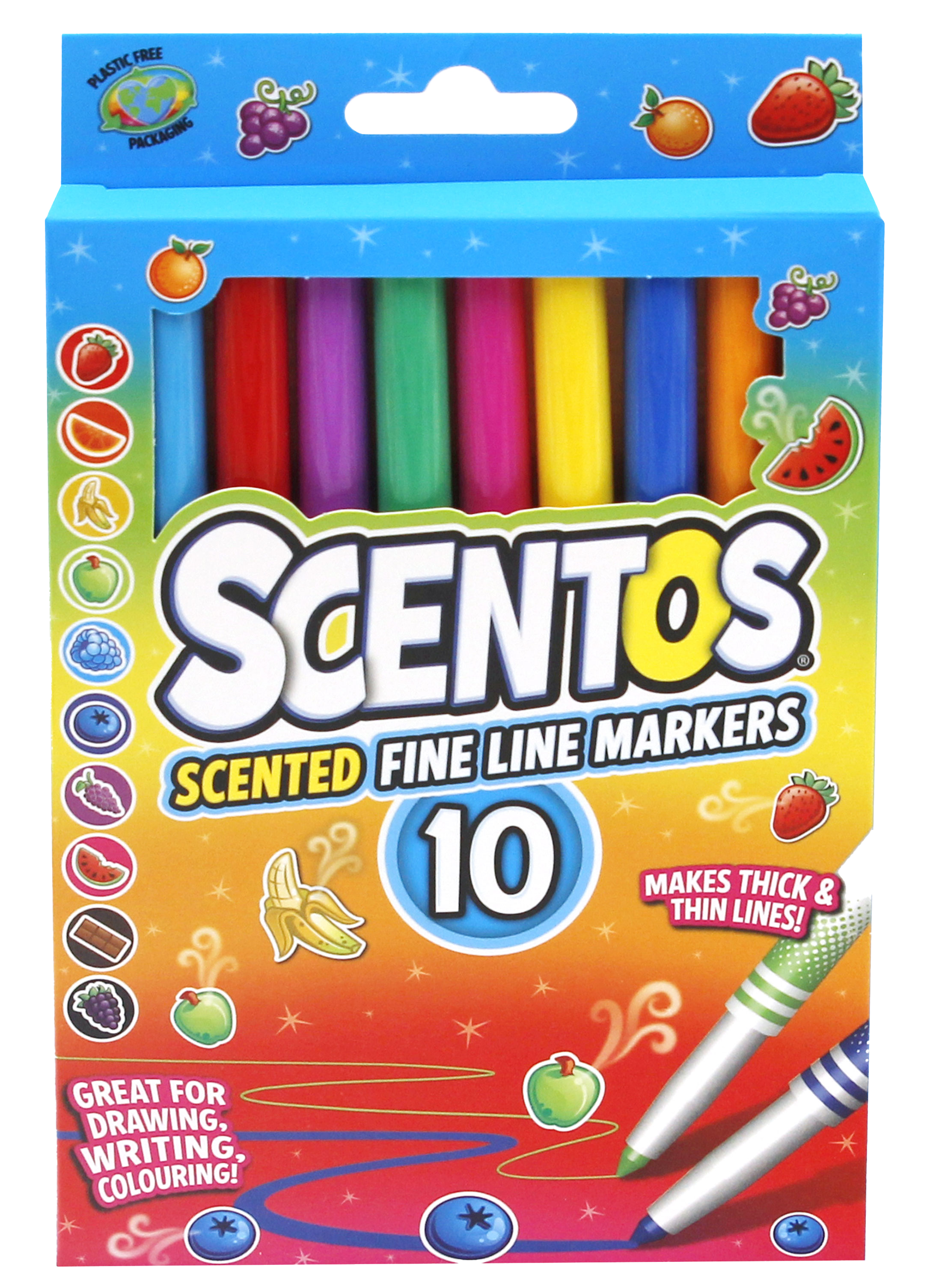 10 Scentos Fine Line Markers