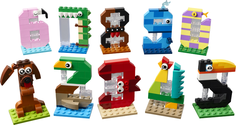 Lego Birthday Numbers - Cake Topper With Animal Toys 40807
