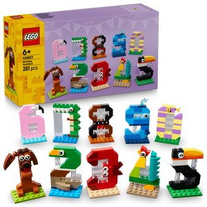 Lego Birthday Numbers - Cake Topper With Animal Toys 40807