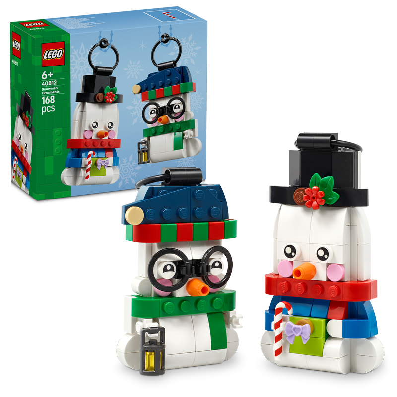 Lego® Snowman Ornaments Christmas Decor Holiday Decorations 40812