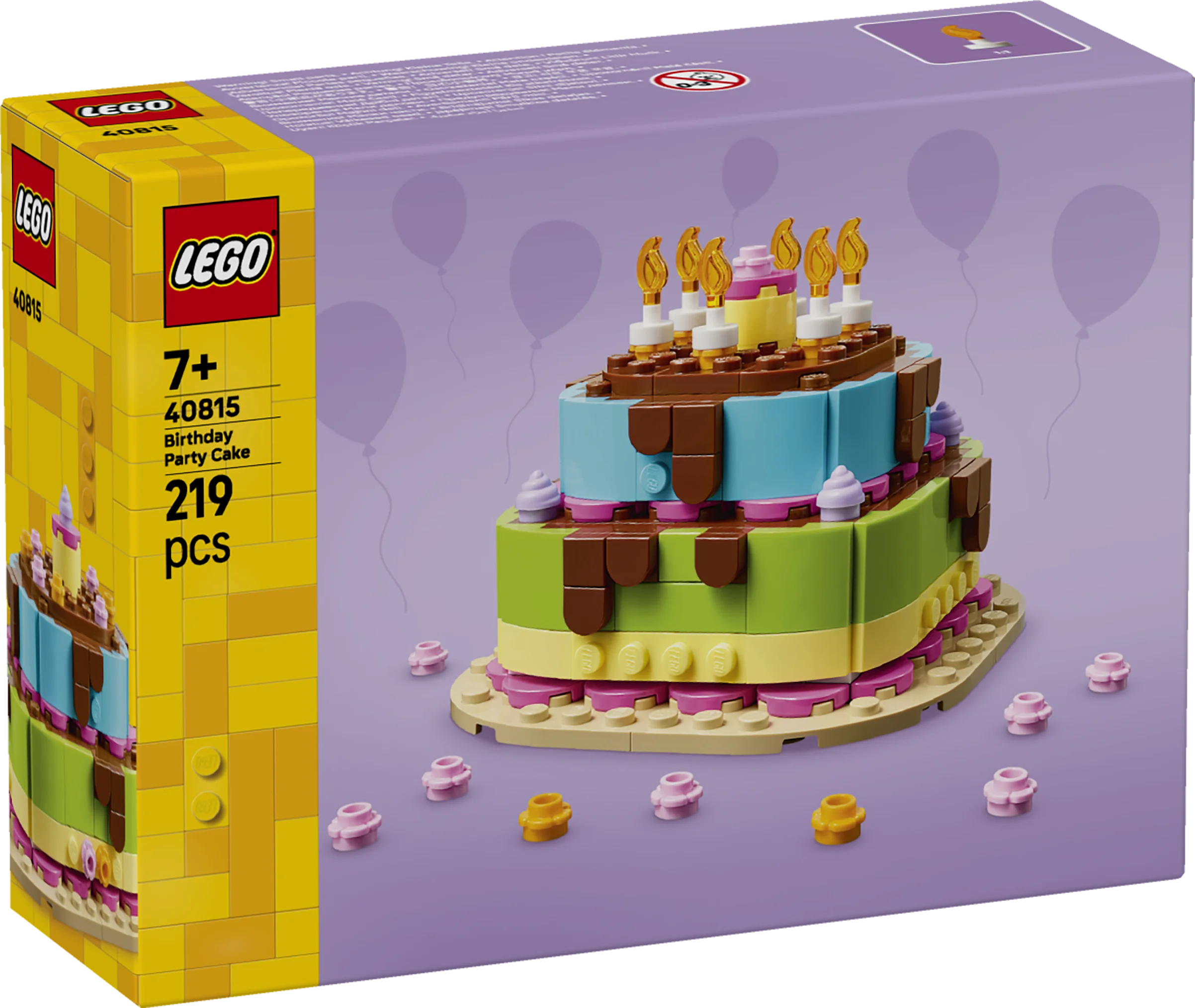 Lego Birthday Party Cake With Decorations Toy 40815