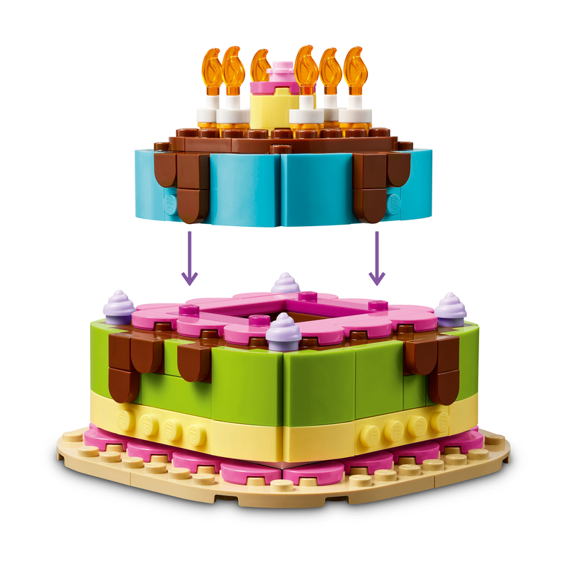 Lego Birthday Party Cake With Decorations Toy 40815