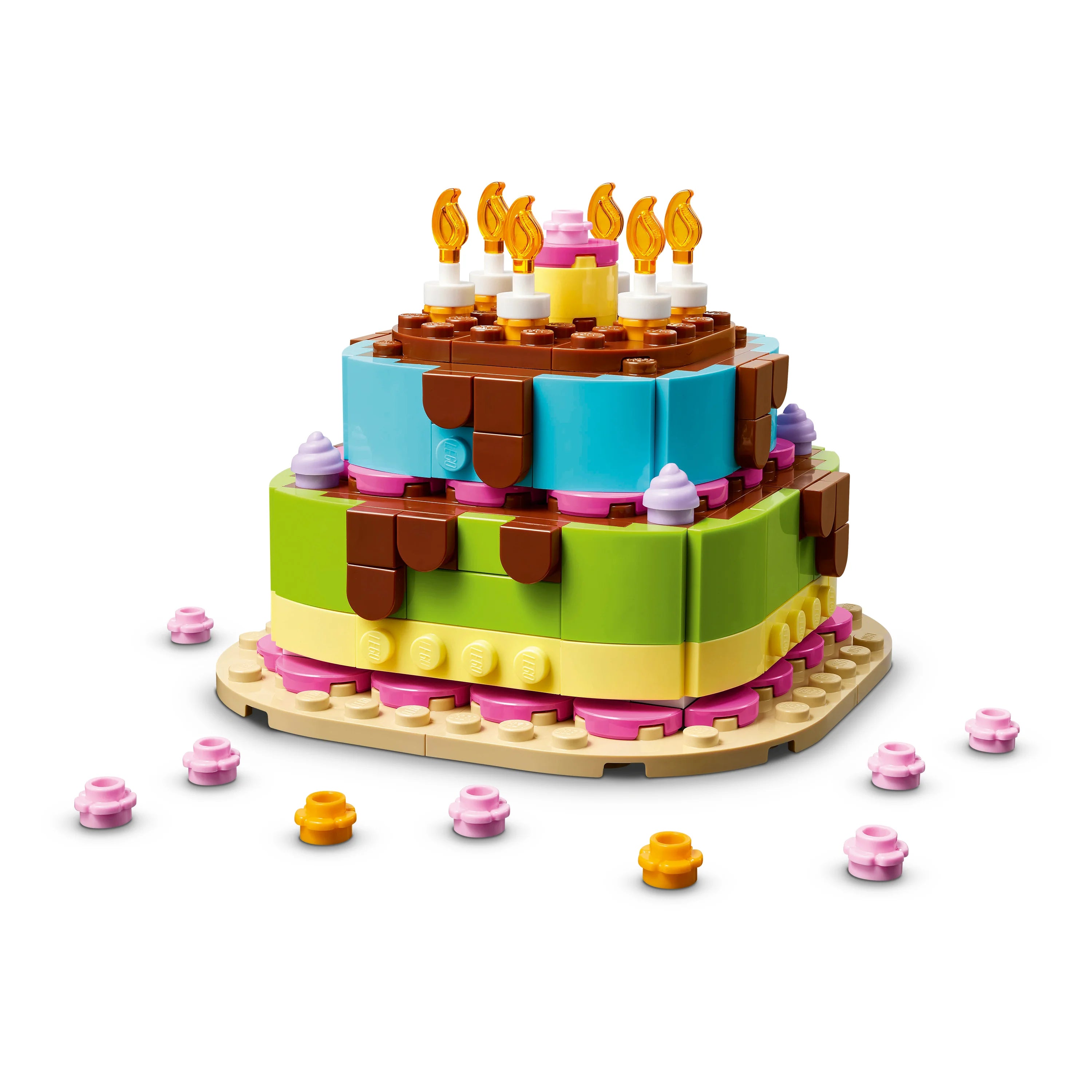 Lego Birthday Party Cake With Decorations Toy 40815