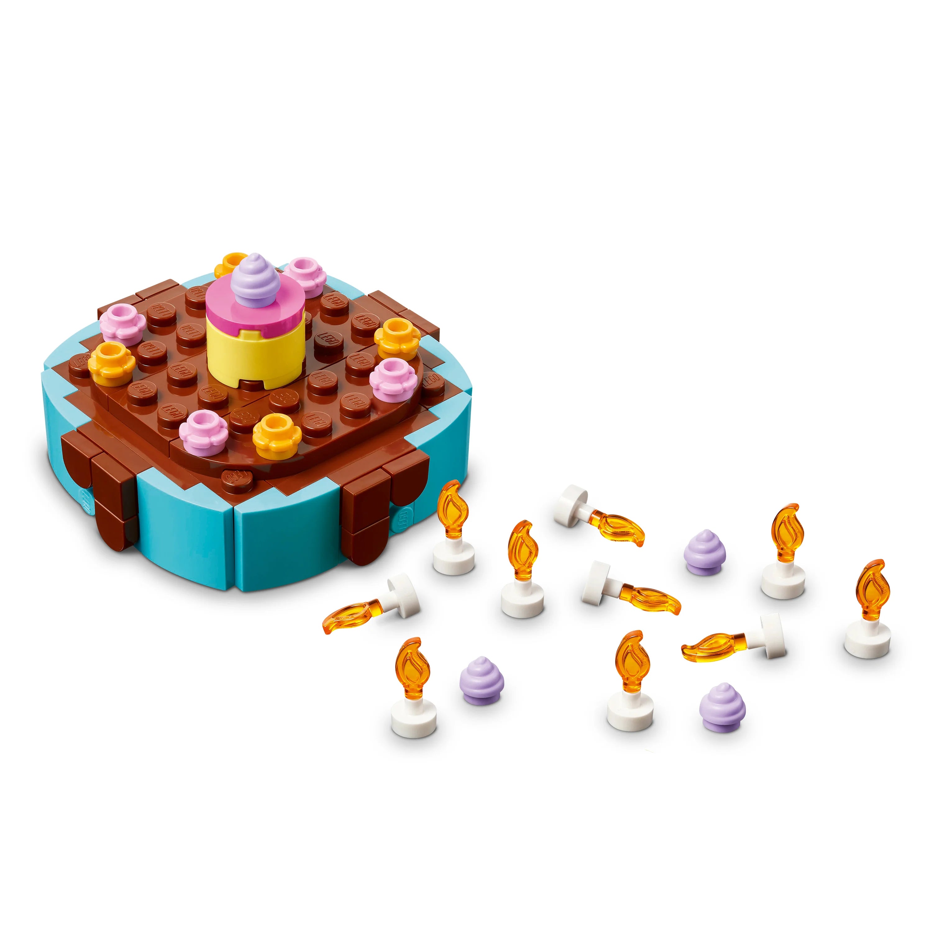 Lego Birthday Party Cake With Decorations Toy 40815