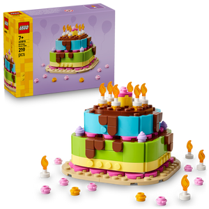 Lego Birthday Party Cake With Decorations Toy 40815