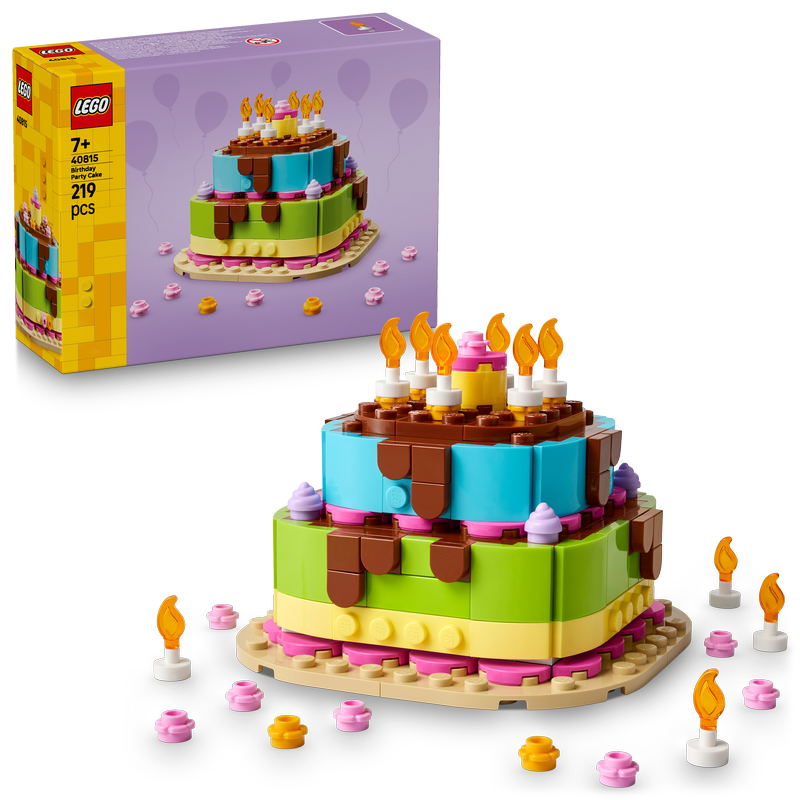 Lego Birthday Party Cake With Decorations Toy 40815