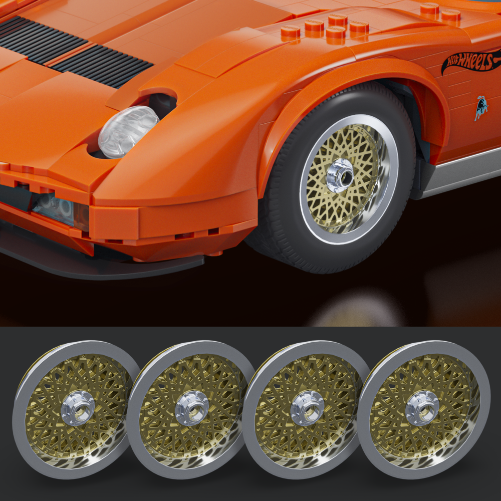 Mattel Brick Shop Hot Wheels Premium Series '71 Lamborghini Miura P400 Sv Building Set