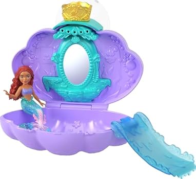 Disney Princess Mermaid Bath Surprise Small Dolls & Accessories In Shell Playsets With Slides Assortment