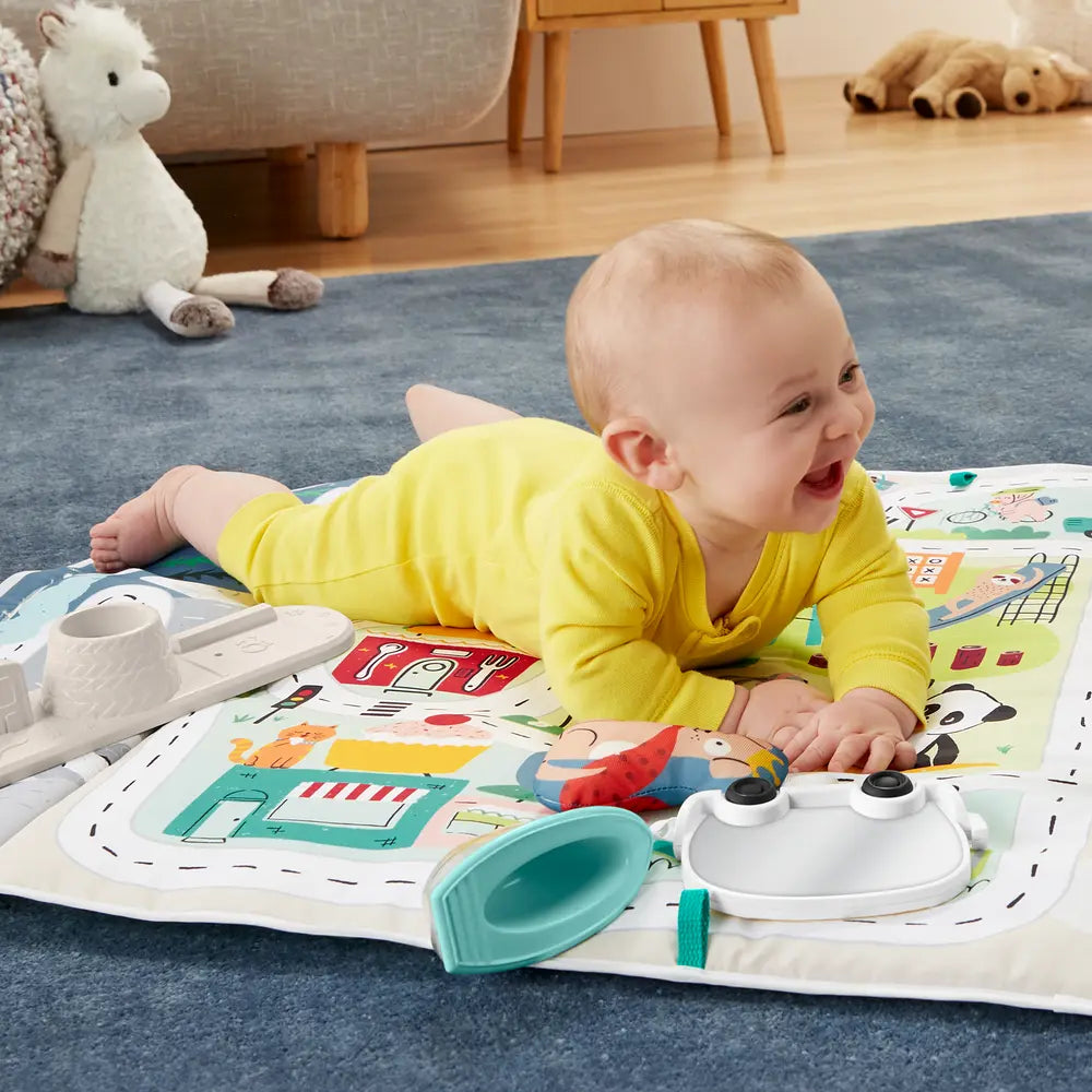 Fisher-Price Activity City Gym To Jumbo Play Mat With Music And Lights