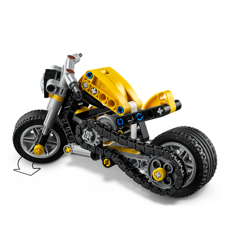 Lego Technic Yellow Motorbike Toy Model Kit 42225