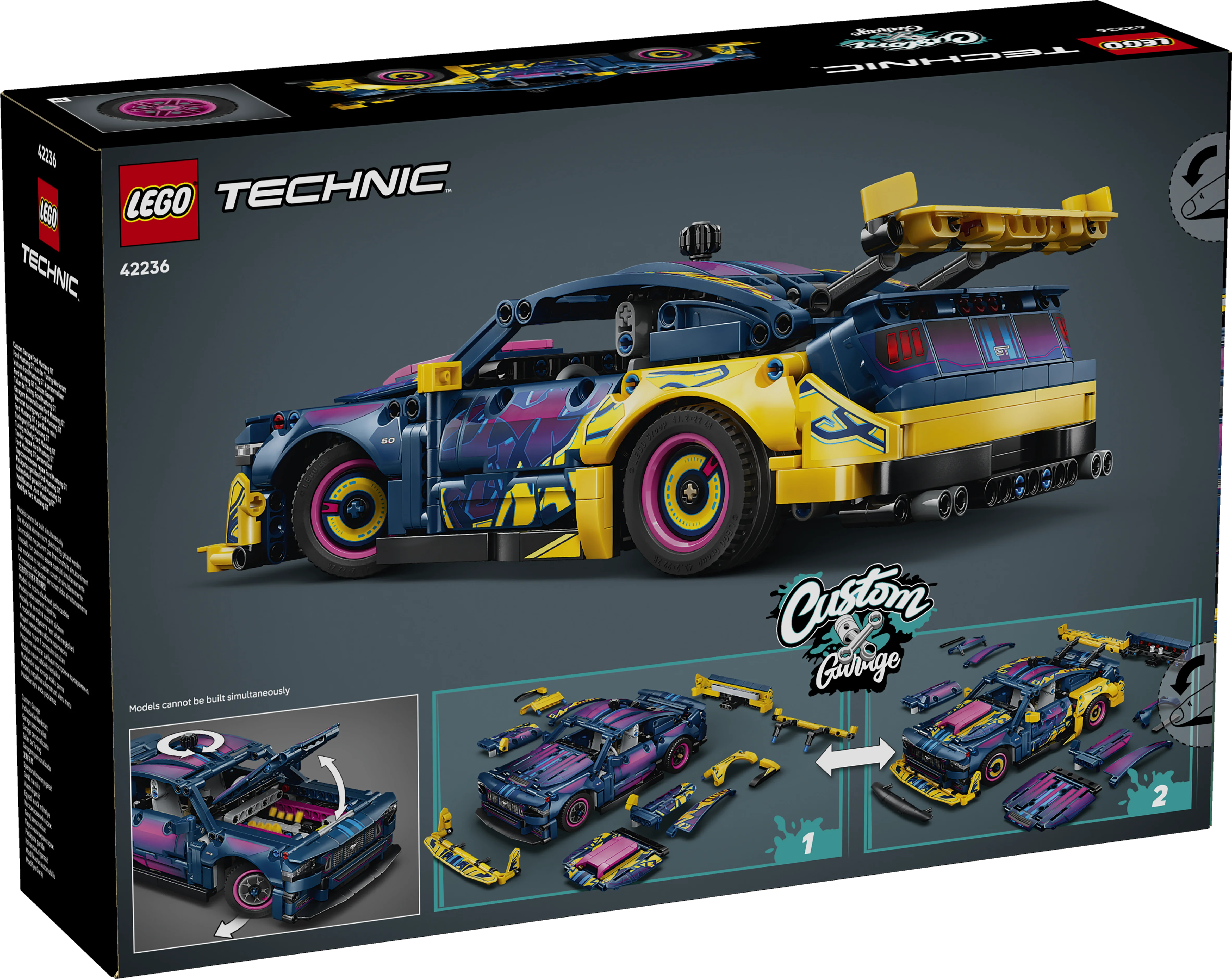 Lego® Technic™ Custom Garage Ford Mustang Gt Car Toy 42236