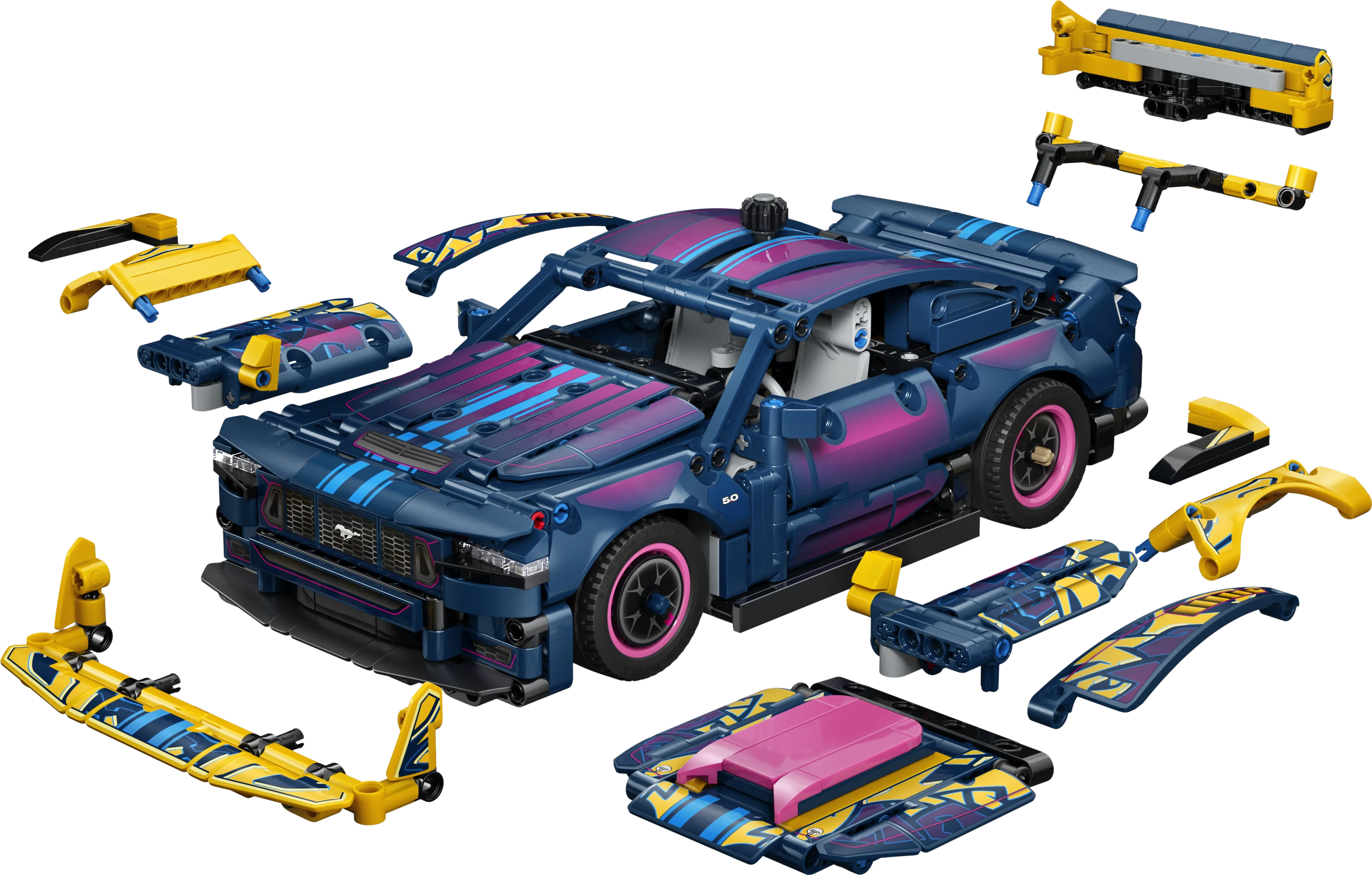 Lego® Technic™ Custom Garage Ford Mustang Gt Car Toy 42236