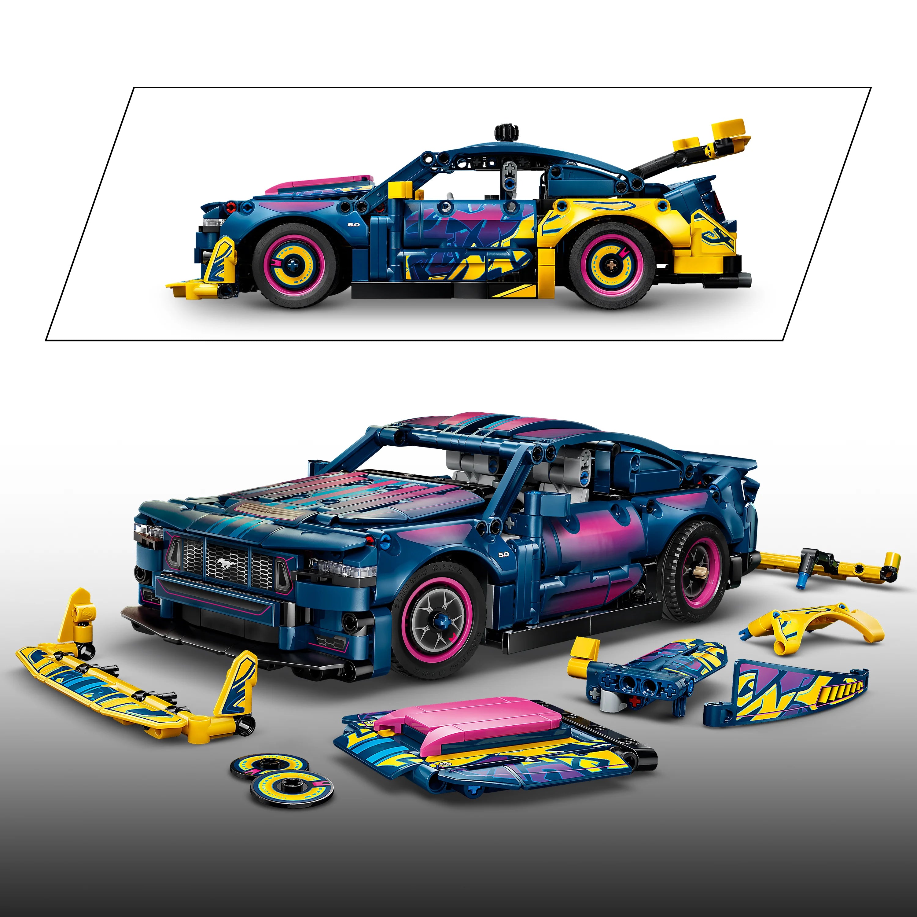 Lego® Technic™ Custom Garage Ford Mustang Gt Car Toy 42236