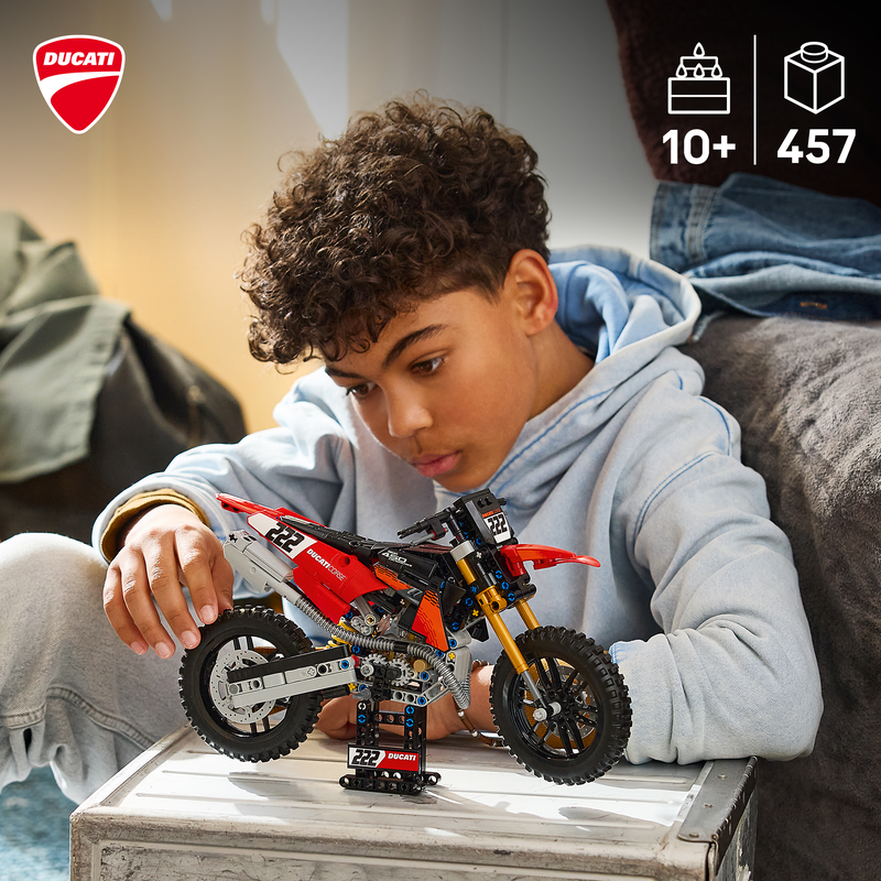 Lego Technic Ducati Desmo450 Mx Factory Motorcycle 42238