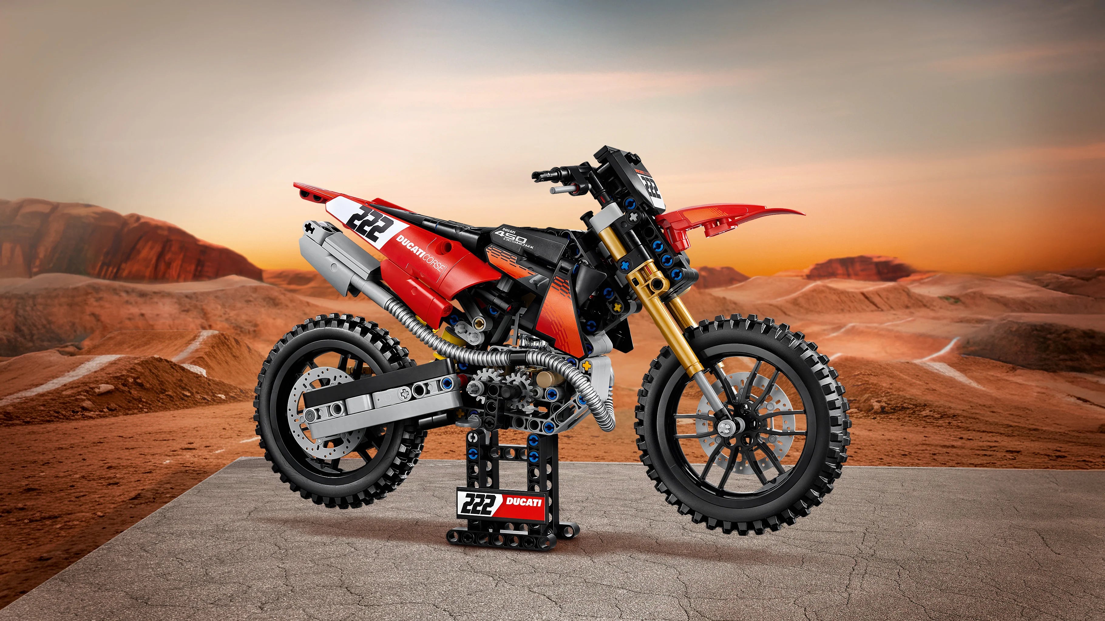 Lego Technic Ducati Desmo450 Mx Factory Motorcycle 42238