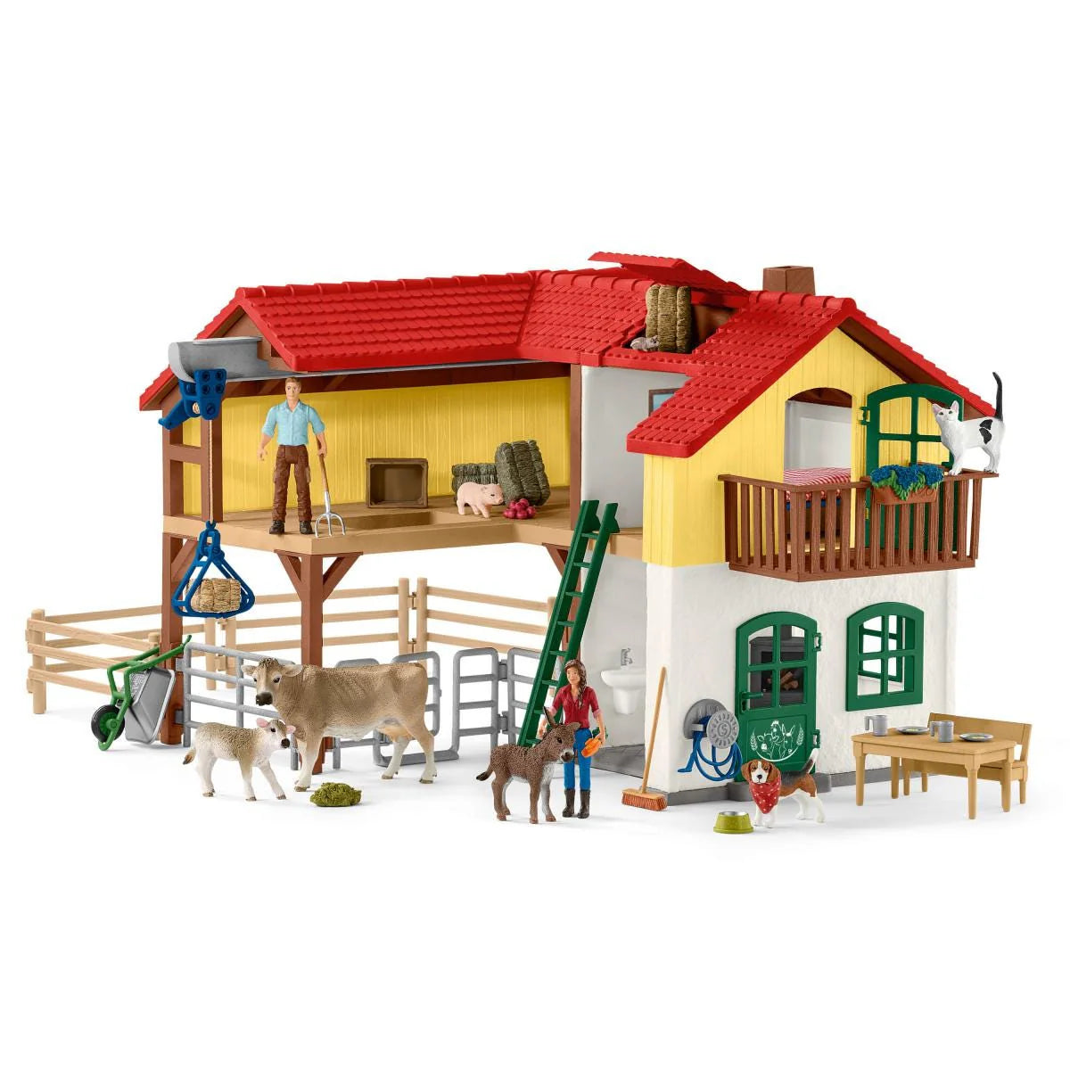 Schleich Large Farmhouse With Stable And Animals