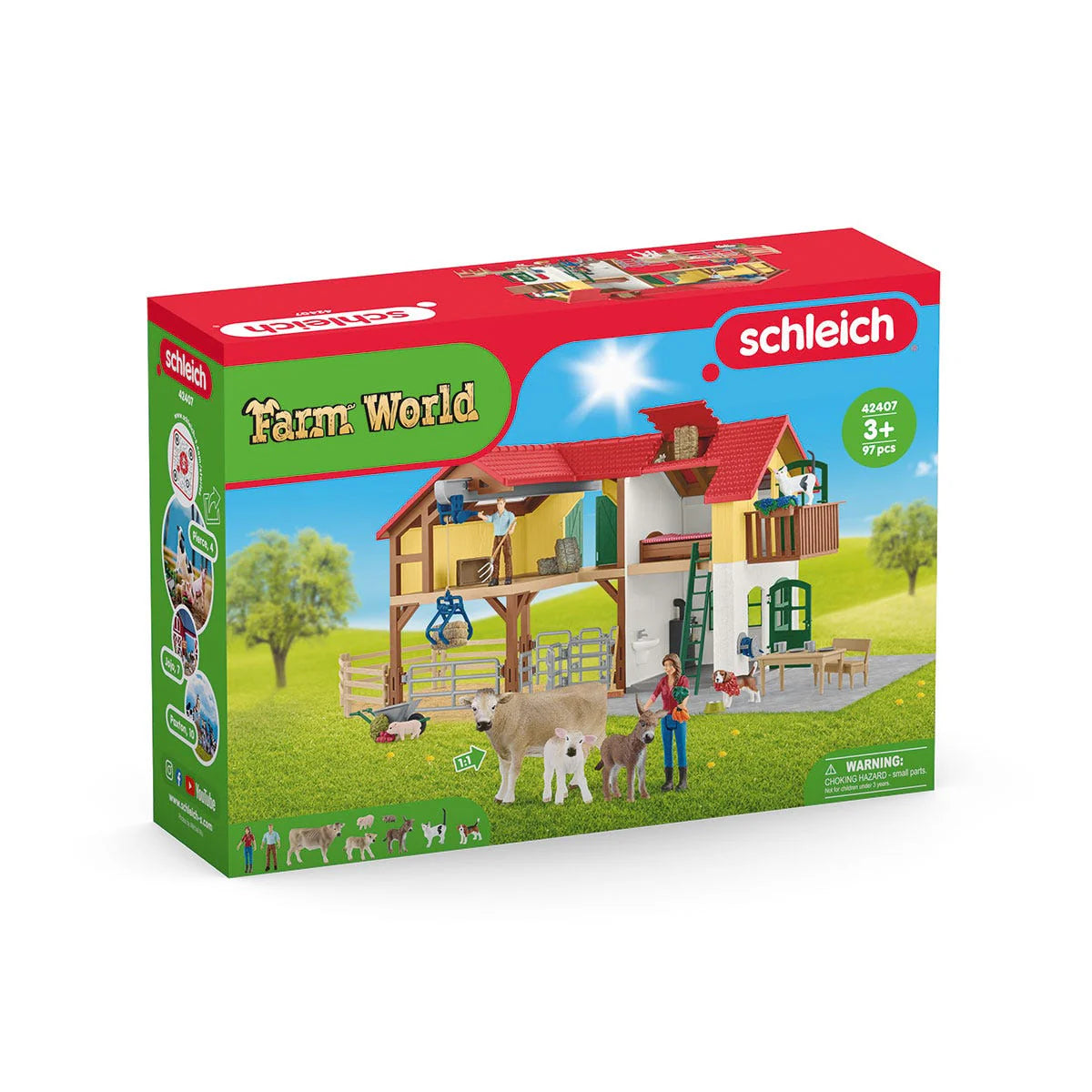 Schleich Large Farmhouse With Stable And Animals