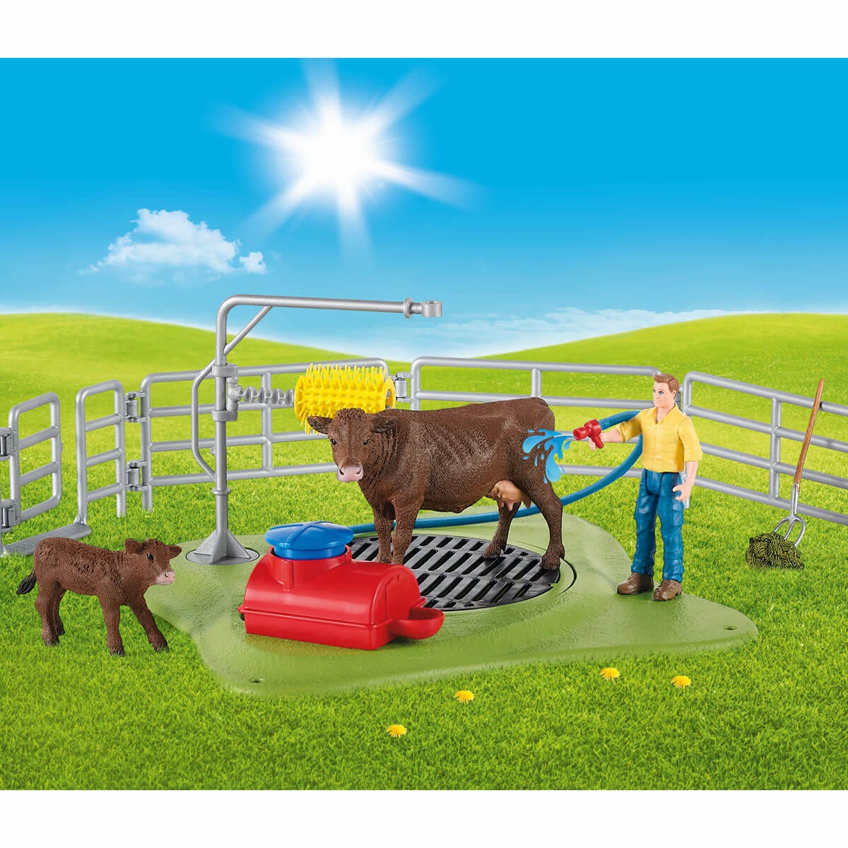 Schleich Farm World Happy Cow Wash 42529