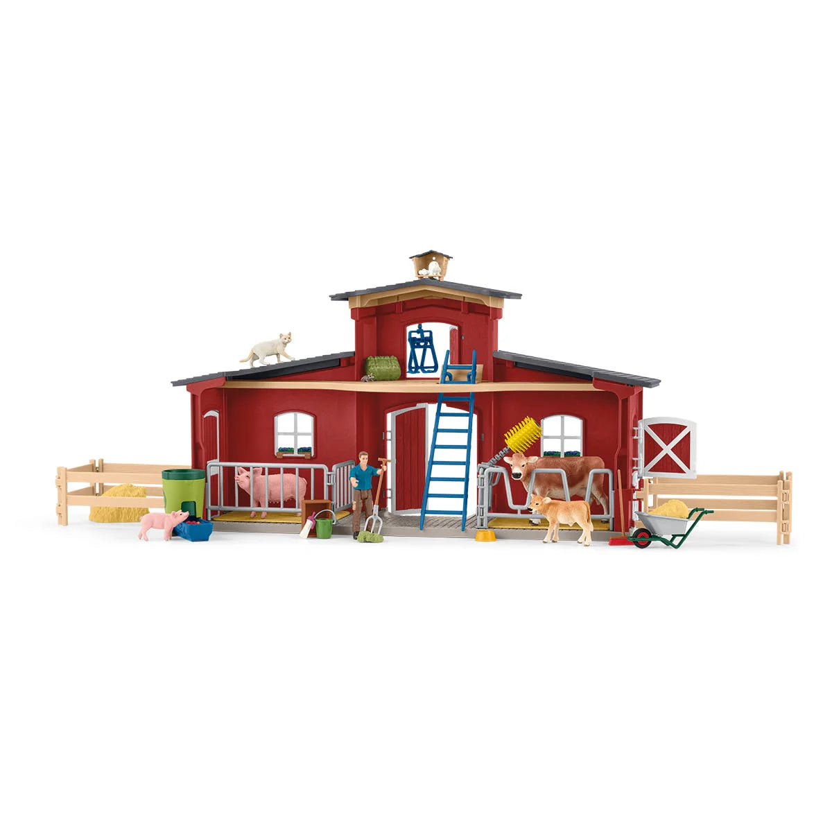 Schleich Red Barn With Animals And Accessories