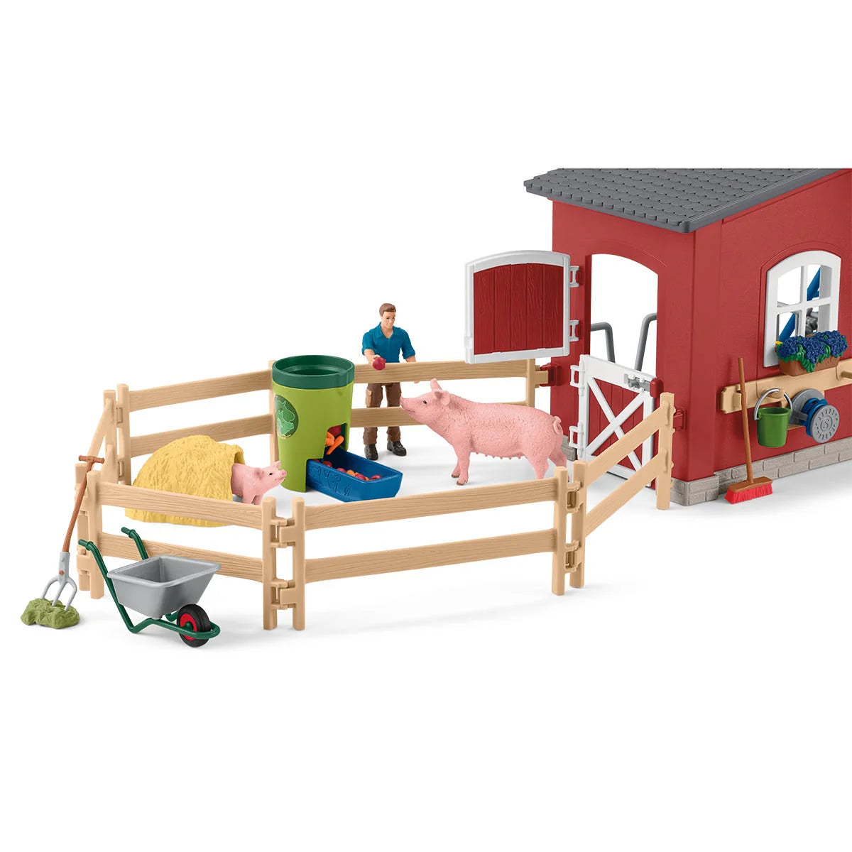 Schleich Red Barn With Animals And Accessories