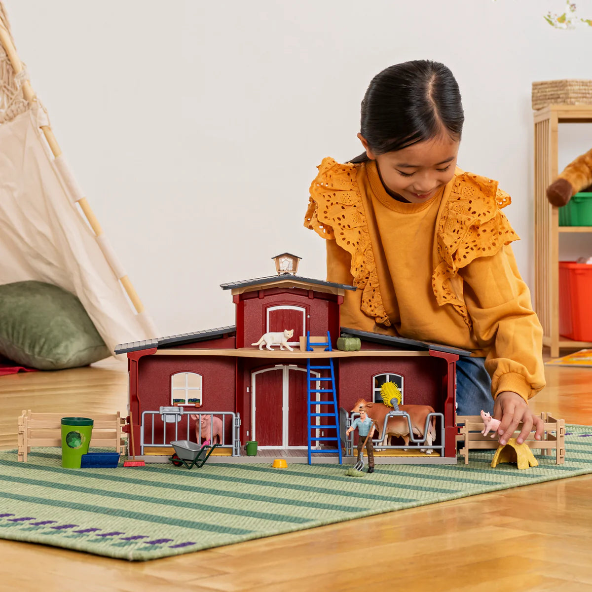 Schleich Red Barn With Animals And Accessories