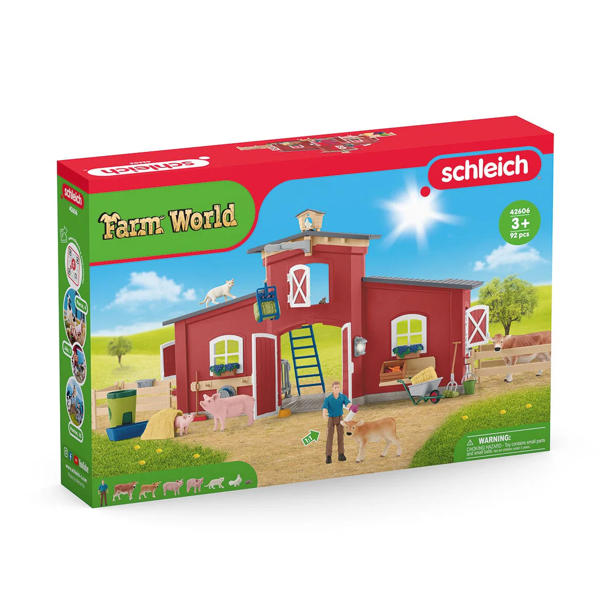 Schleich Red Barn With Animals And Accessories