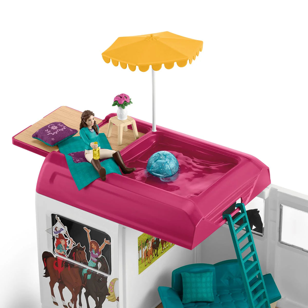Schleich Horse Club Transporter Set With 3 Horses & 3 Figures