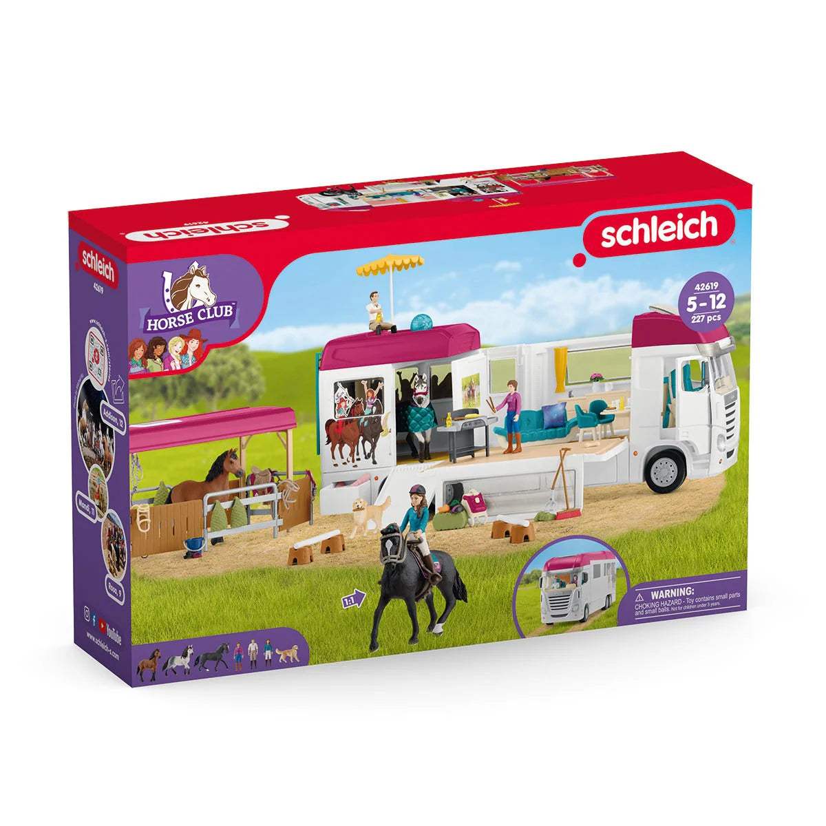 Schleich Horse Club Transporter Set With 3 Horses & 3 Figures