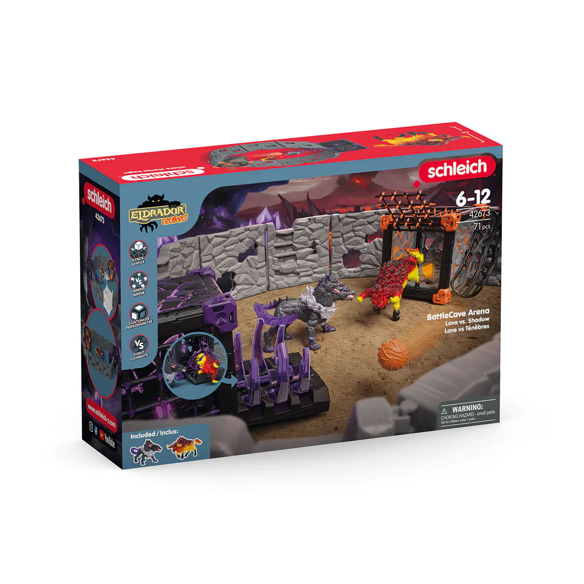 Schleich Eldrador 42673 Battlecave Arena: Lava Vs. Shadow