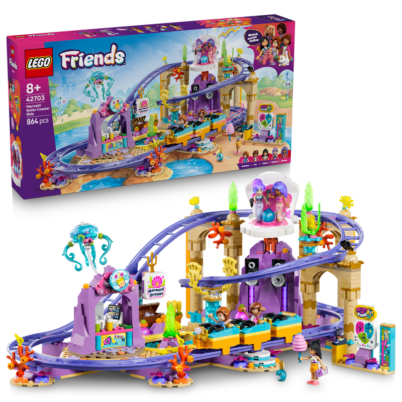 Lego Friends Mermaid Roller Coaster Ride Toy 42703