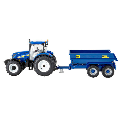 Britains 1:32 New Holland  T6 Tractor With Dumper Trailer