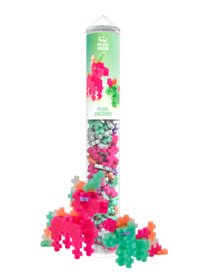 Plus Plus Pearl Unicorns 100Pc Tube