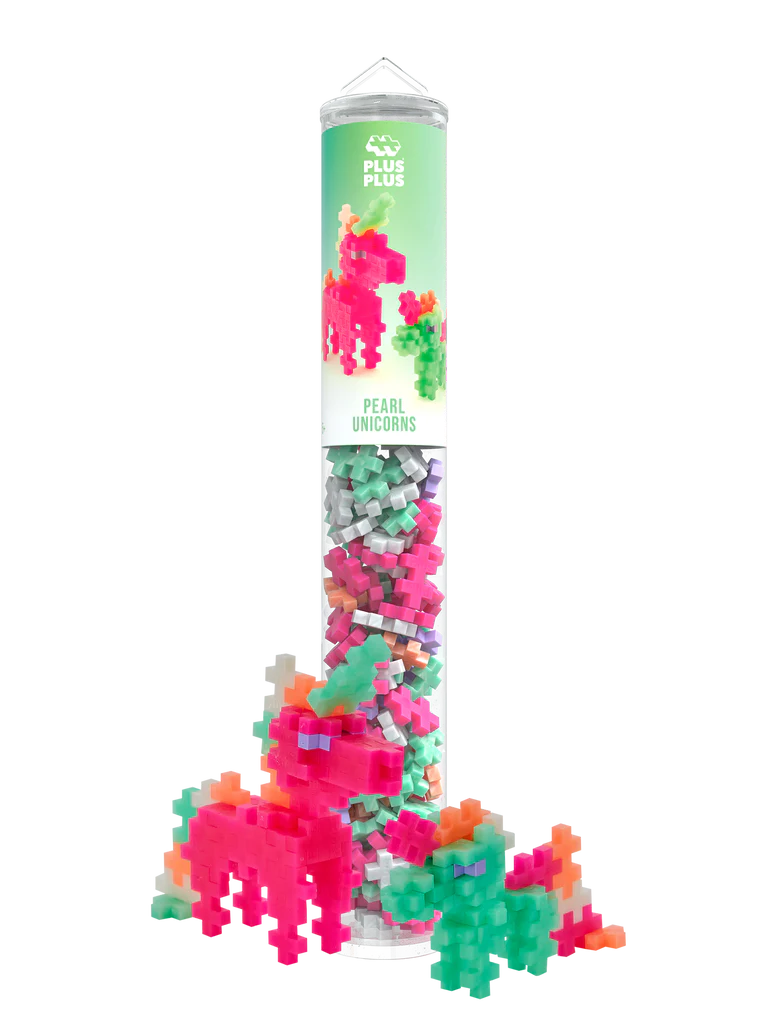 Plus Plus Pearl Unicorns 100Pc Tube