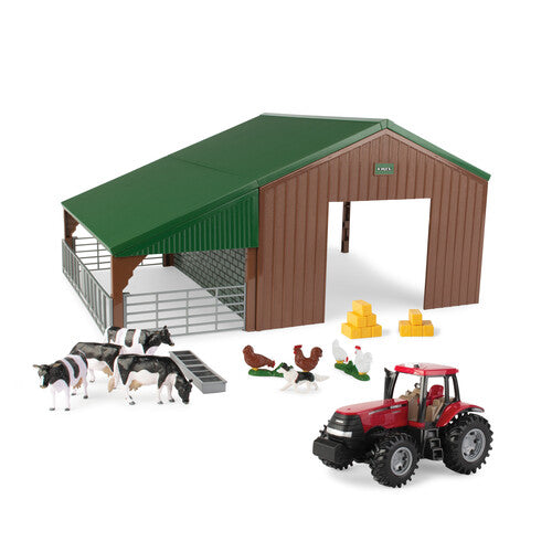 Britains Farm Building Set With Case Tractor