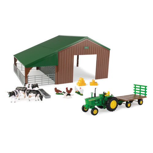 Britains John Deere Tractor & Shed Set