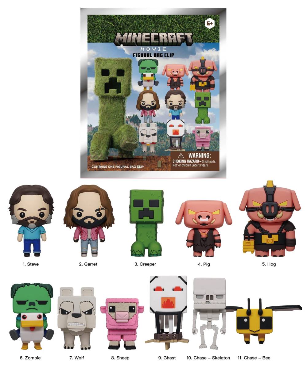 Minecraft Movie Bag Clips