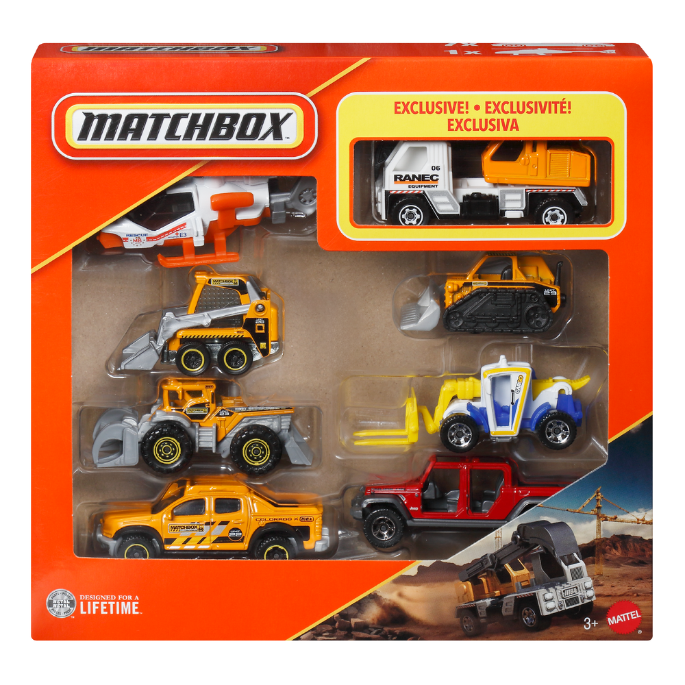 Matchbox 1:64 Scale Die-Cast Toy Cars Or Trucks, Set Of 8 Assortment