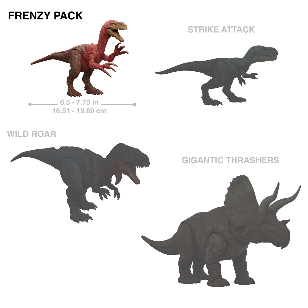 Jurassic World Rebirth Frenzy Pack Dinosaur Action Figure Assortment