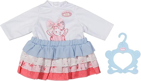 Baby Annabell Outfit Set Includes Pretty Top With Tiered Skirt And Clothes Hanger To Fit 43Cm Baby Annabell Dolls